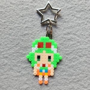 Handmade Vocaloid Gumi Perler Beads Charm Keychain